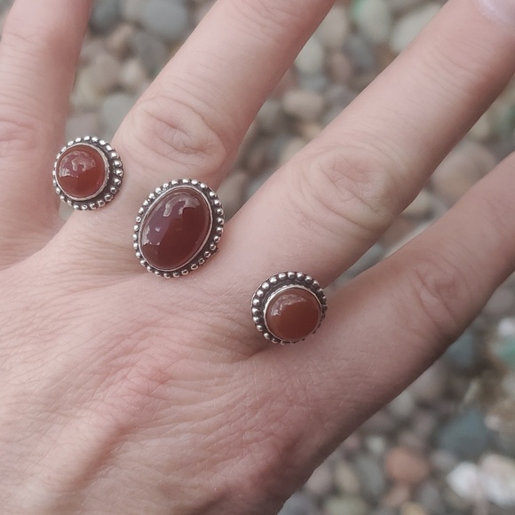 New Carnelian Adjustable 925 Silver Knuckle Ring. - Picture 16 of 16